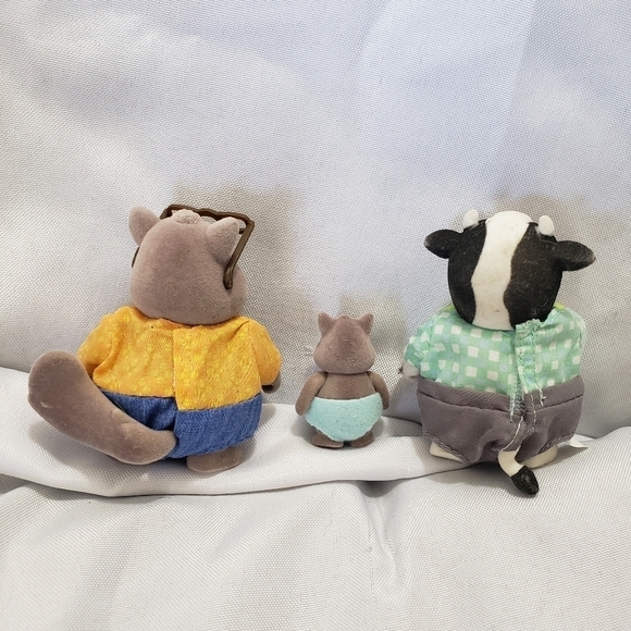Lil Woodzeez Flocked Figures Bustleberry Squirrel Dad And Baby And Moosical Cow - Picture 5 of 9